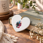 Black History Month Inspirational Leader Glass Ornament - Material: Heart Ceramic Ornament