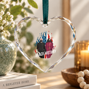 Black History Month Inspirational Leader Glass Ornament - Material: Heart Glass Ornament