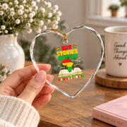 Black History Month Our Stories Matter Glass Ornament - Material: Heart Glass Ornament