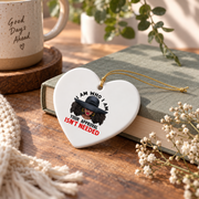 Black Queen Afro Beauty Gift Glass Ornament - Material: Heart Ceramic Ornament