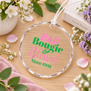 Blessed Christian Pearl Faith Glass Ornament - Material: Circle Glass Ornament