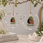 Blessed Melanin Queen Christian Faith Glass Ornament - Material: Heart Glass Ornament