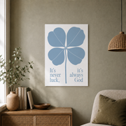 Blue Christian Wall Art Print, Bible Verse Wall Art, Light Blue Scripture Aesthetic Dorm Room Decor, Biblical Quote Poster Wall Art, Modern Wall Decor, 8x12 UNFRAMED - Format: Unframed Paper Poster