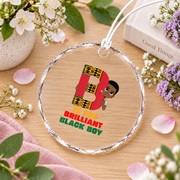 Brilliant Black History Month Celebration Glass Ornament - Material: Circle Glass Ornament