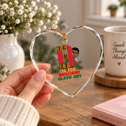Brilliant Black History Month Celebration Glass Ornament - Material: Heart Glass Ornament
