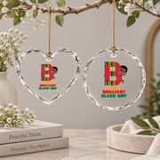Brilliant Black History Month Celebration Glass Ornament - Material: Heart Glass Ornament