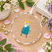 Budgie Bird Parakeet Owner Gift Glass Ornament - Material: Circle Glass Ornament