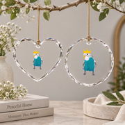 Budgie Bird Parakeet Owner Gift Glass Ornament - Material: Heart Glass Ornament