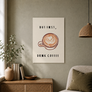 Cafecito Coffee Wall Art Spanish Minimalist Poster Kitchen Coffee Decor Trendy Digital Print Unframed - Format: Unframed Paper Poster