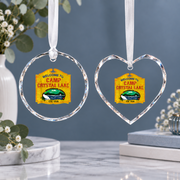 Camp Crystal Lake Outdoor Adventure Ceramic Ornament - Material: Heart Glass Ornament