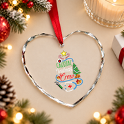 Cardiac Nurse Christmas Crew Glass Ornament - Material: Heart Glass Ornament