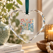 Celebrate All Minds Wildflower Autism Ornament Glass Ornament - Material: Heart Glass Ornament