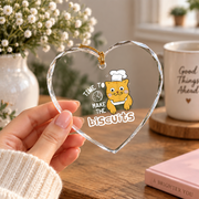 Chef Cat Cooking Lover Gift Kitchen Decor Holiday Decoration Glass Ornament - Material: Heart Glass Ornament
