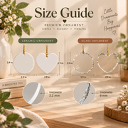 Chillin With My Snowmies Christmas Glass Ornament - Size guide 2