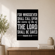 Christian Bible Verse Romans 10 13 Poster Wall Art, Modern Wall Decor For Living Room Bedroom, 8x12 UNFRAMED - Format: Unframed Paper Poster
