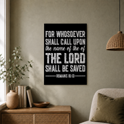 Christian Bible Verse Romans 10 13 Poster Wall Art, Modern Wall Decor For Living Room Bedroom, 8x12 UNFRAMED - Format: Unframed Paper Poster