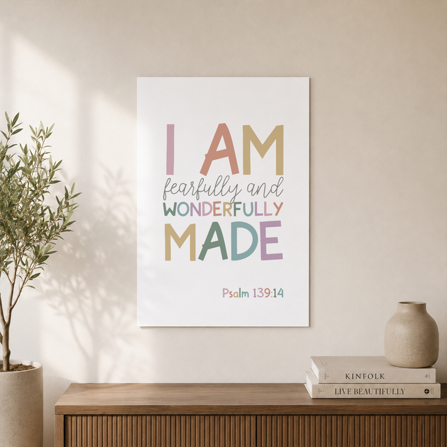 Christian Girls Nursery Wall Art Set, Bible Verse Bedroom Prints - Format: Unframed Paper Poster
