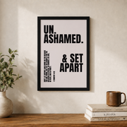 Christian Teen Boy Wall Art, Black Inspirational Scripture Poster - Format: Black Framed Poster