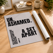 Christian Teen Boy Wall Art, Black Inspirational Scripture Poster - Format: Rolled Canvas