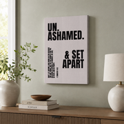 Christian Teen Boy Wall Art, Black Inspirational Scripture Poster - Format: Stretched Canvas