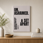 Christian Teen Boy Wall Art, Black Inspirational Scripture Poster - Format: Stretched Canvas
