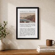 Christian Wall Art, Christian Serenity Prayer, Landscape Christian Poster Print, Bible Verse Wall Art, Christian Merch Wall Art, Modern Wall Decor, 16x24 UNFRAMED - Format: Black Framed Poster