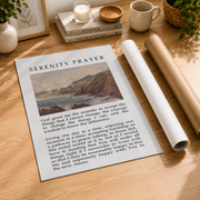 Christian Wall Art, Christian Serenity Prayer, Landscape Christian Poster Print, Bible Verse Wall Art, Christian Merch Wall Art, Modern Wall Decor, 16x24 UNFRAMED - Format: Rolled Canvas
