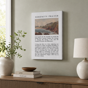 Christian Wall Art, Christian Serenity Prayer, Landscape Christian Poster Print, Bible Verse Wall Art, Christian Merch Wall Art, Modern Wall Decor, 16x24 UNFRAMED - Format: Stretched Canvas