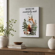 Christian Woodland Animal Wall Art, Mountain Nursery Scripture Poster - Format: Stretched Canvas