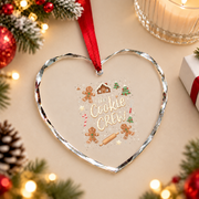 Christmas Baking Cookie Crew Gingerbread Glass Ornament - Material: Heart Glass Ornament