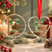 Christmas Bigfoot Papa Milk Cookies Glass Ornament - Material: Heart Glass Ornament