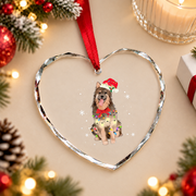 Christmas Bohemian Shepherd Dog Glass Ornament - Material: Heart Glass Ornament