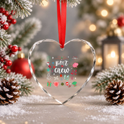 Christmas Bone Marrow Nurse Squad Glass Ornament - Material: Heart Glass Ornament