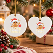 Christmas Cookie Baby Shower Mom Glass Ornament - Material: Heart Ceramic Ornament