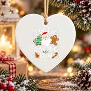 Christmas Cookie Baking Crew Glass Ornament - Material: Heart Ceramic Ornament
