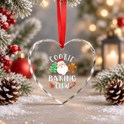 Christmas Cookie Baking Crew Glass Ornament - Material: Heart Glass Ornament