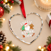 Christmas Cookie Baking Crew Glass Ornament - Material: Heart Glass Ornament