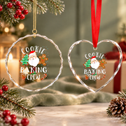 Christmas Cookie Baking Crew Glass Ornament - Material: Heart Glass Ornament