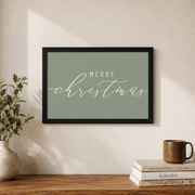 Christmas Guest Check Wall Art Trendy Holiday Poster Aesthetic Red Xmas Decor Cute Festive Print Unframed - Format: Black Framed Poster