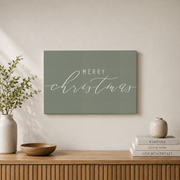 Christmas Guest Check Wall Art Trendy Holiday Poster Aesthetic Red Xmas Decor Cute Festive Print Unframed - Format: Stretched Canvas