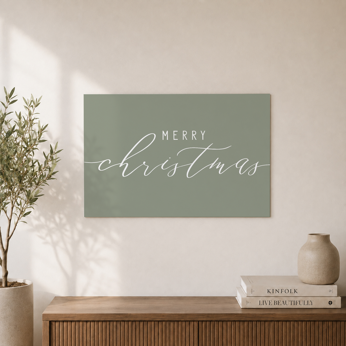 Christmas Guest Check Wall Art Trendy Holiday Poster Aesthetic Red Xmas Decor Cute Festive Print Unframed - Format: Unframed Paper Poster