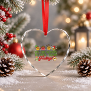 Christmas Mental Health Nurse Therapist Glass Ornament - Material: Heart Glass Ornament