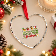 Christmas Mental Health Nurse Therapist Glass Ornament - Material: Heart Glass Ornament