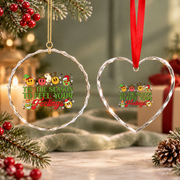 Christmas Mental Health Nurse Therapist Glass Ornament - Material: Heart Glass Ornament