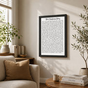 Christmas Story Christian Wall Art, Bible Verse Holiday Scripture Poster - Format: Black Framed Poster