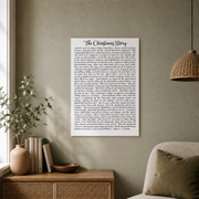 Christmas Story Christian Wall Art, Bible Verse Holiday Scripture Poster - Format: Unframed Paper Poster