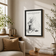 Classic Storybook Bear Christian Nursery Wall Art, Neutral Bible Verse Poster - Format: Black Framed Poster