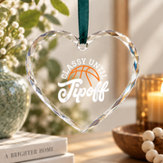 Classy Until Tipoff Basketball Glass Ornament - Material: Heart Glass Ornament