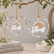 Classy Until Tipoff Basketball Glass Ornament - Material: Heart Glass Ornament