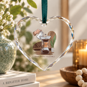 Coffee Lover Slow Brewing Pour Over Enthusiast Glass Ornament - Material: Heart Glass Ornament